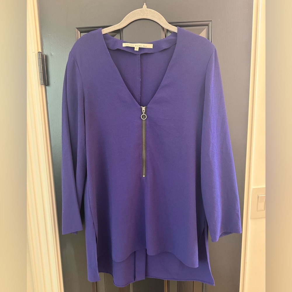 RACHEL Rachel Roy Deep Purple Blouse with Zipper